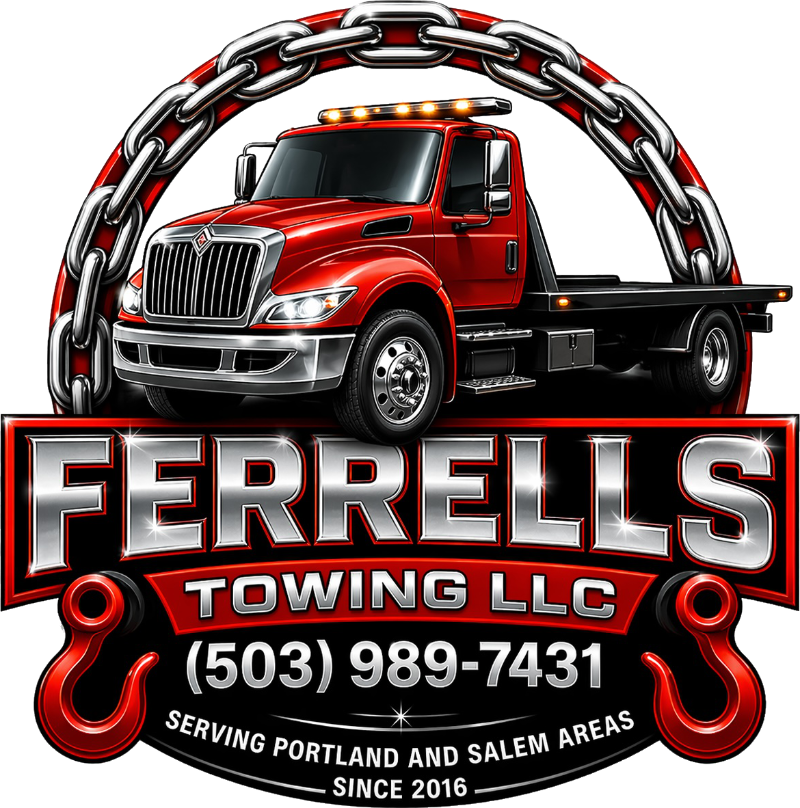 Ferrell's Towing towing company logo